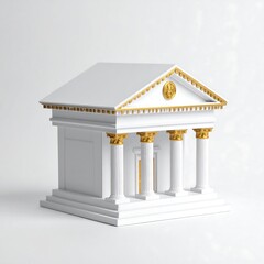 White classical building model