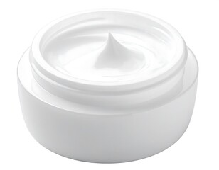 White jar of cream, smooth texture