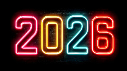 2026 Happy new year letters banner, 2026 Happy new year vector art and illustration. 2026 Happy new year letters banner, Happy new year vector art and illustration. can use for, landing page, templ