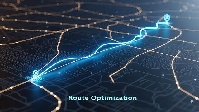 Route optimization and navigation system for efficient travel planning and gps tracking technology - Powered by Adobe