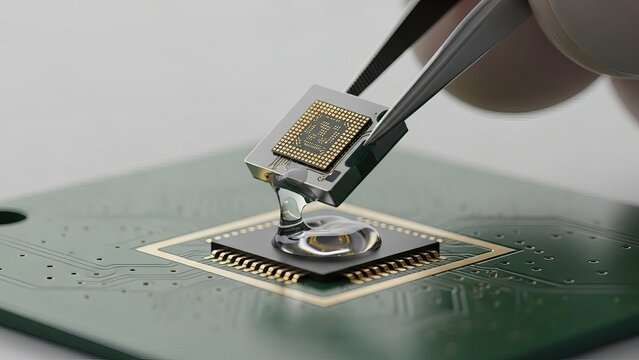 Understanding chip manufacturing process applying liquid cooling to cpu microchip technology research