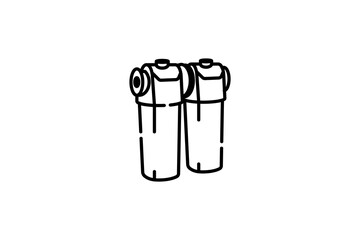 osmosis water filter filtration system line icon isolated on white background