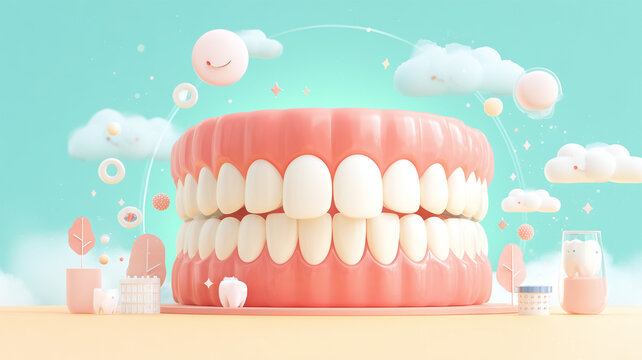 子ども向けのやさしい歯の健康教育ポスター図