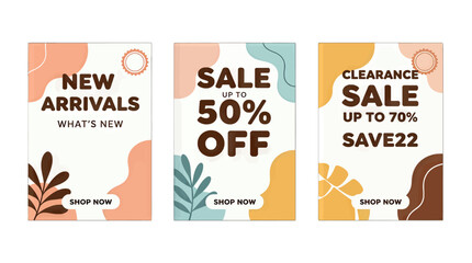 Fototapeta premium Retro Style Online Shopping Banner Templates Set