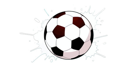 Fototapeta premium Soccer Ball Splash Effect Vector Illustration