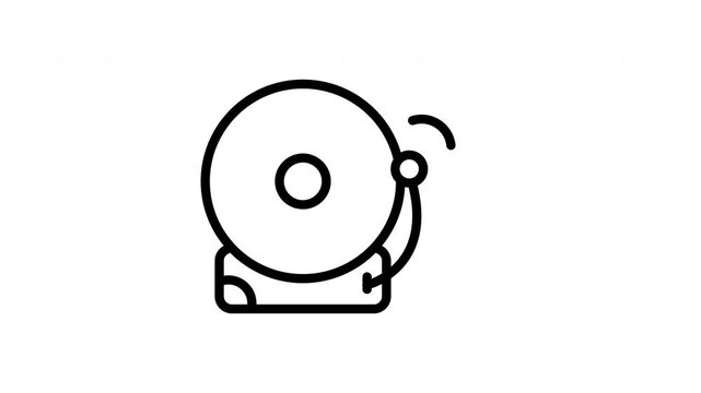 Animated Fire Alarm Warning Bell

