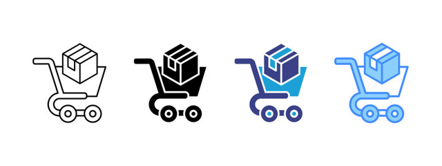 Shopping  icon set multiple style collection