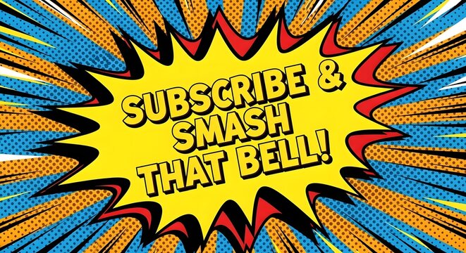 Vibrant Comic Style Burst with Dynamic Text for Eye Catching Promotion