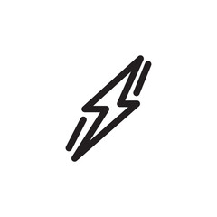 Obraz premium Outline Graphic of Lightning Bolt