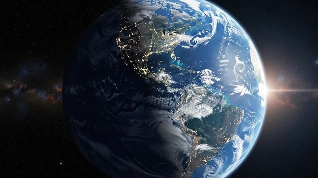 Stunning Earth animation from space shows planetary rotation details