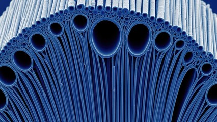 Carbon Nanotube Array Cross-Section Ion-Abrasion Scanning Electron Micrograph for Next Generation Electronics