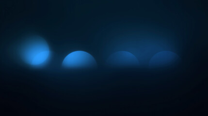 Abstract blue light orbs emerging from the depths of a dark background a mesmerizing visual display
