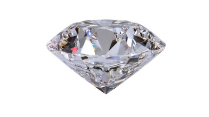 Brilliant cut diamond gemstone sparkling with reflections, symbolizing luxury, wealth, and timeless engagement