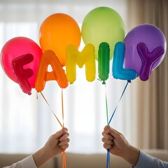 woman holding balloons