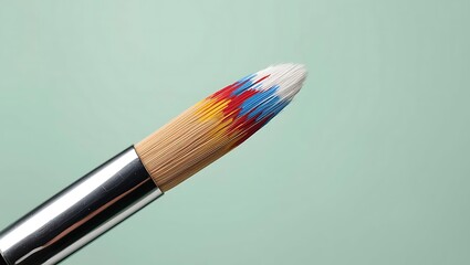 Small Paint Brush With Multicolored Tip Art Supplies