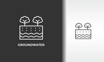 Groundwater Vector, Icon Or Logo Sign Isolated Symbol Illustration