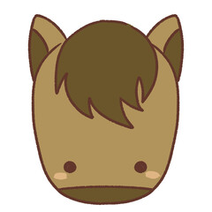 馬の顔のイラスト