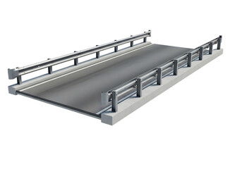 A model of a highway overpass bridge isolated on transparent background