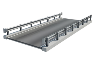 A model of a highway overpass bridge isolated on transparent background