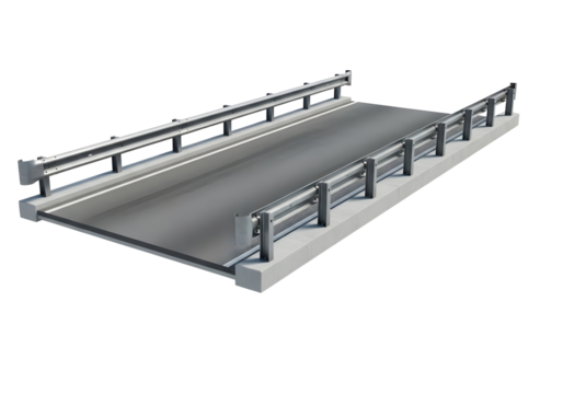 A model of a highway overpass bridge isolated on transparent background
