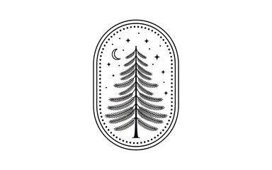 Pine tree night badge