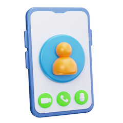 3D Mobile Contact User Phone Icon