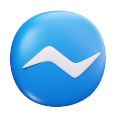 3D Messenger Logo Social Media Icon