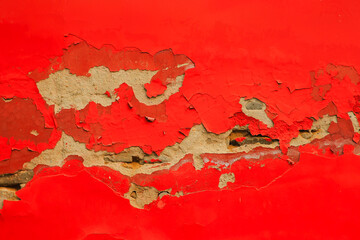 Rusty old wall hole peeling paint background