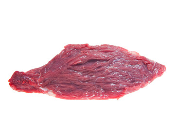 Raw beef on a white background
