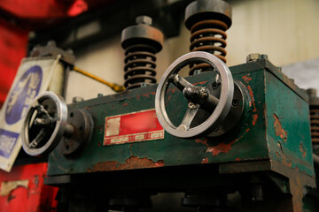 Valves, in mechanical industrial equipment