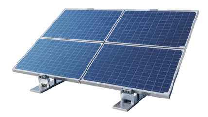 Modern solar panel array generating clean energy for sustainable living