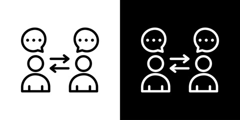 Interaction Icon Vector Illustration. Fresh Line Design Built For Creative Flexibility In Light And Dark Versions. 