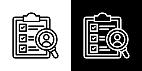 Performance Review Icon Vector Illustration. Fresh Line Design Built For Creative Flexibility In Light And Dark Versions. 