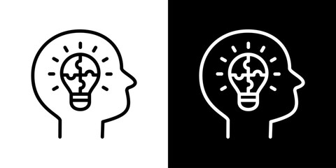 Knowledge Icon Vector Illustration. Fresh Line Design Built For Creative Flexibility In Light And Dark Versions. 