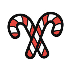 Christmas candy cane vector illustration design