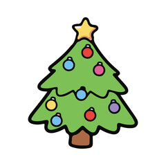 Christmas tree vector illustration design