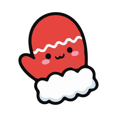 Christmas mittens vector illustration design