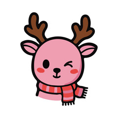Christmas reindeer vector illustration design