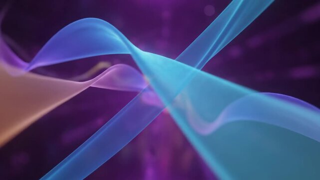 Abstract flowing lines in vibrant colors against a dark background digital art