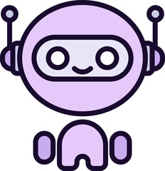 Robot Chatbot Icon Element