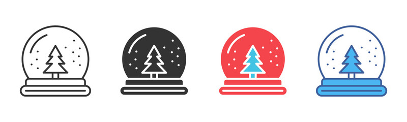 Globe Icon Set. Designed In Multi Style