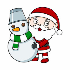 santa claus with gift