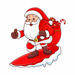 santa claus with gift