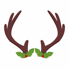 vector illustration of deer antlers