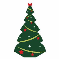 Christmas Tree Vector Illustration