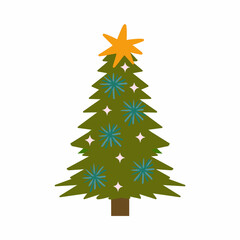 Christmas Tree Vector Illustration