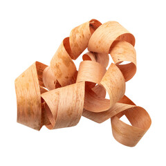 Abstract wood shavings sawdust isolated on transparent background