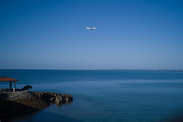 沖縄の海と公園