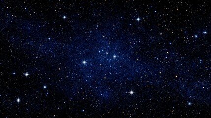 Fototapeta premium Dark deep space background filled with countless brilliant white and yellow stars shining brightly