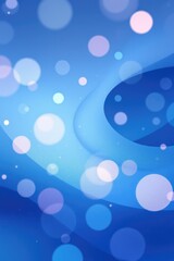 Shimmering abstract illustration showcasing blurred bokeh circles of varying sizes against a backdrop of swirling blue gradient tones, creating a sense of depth and ethereal beauty within the image's.